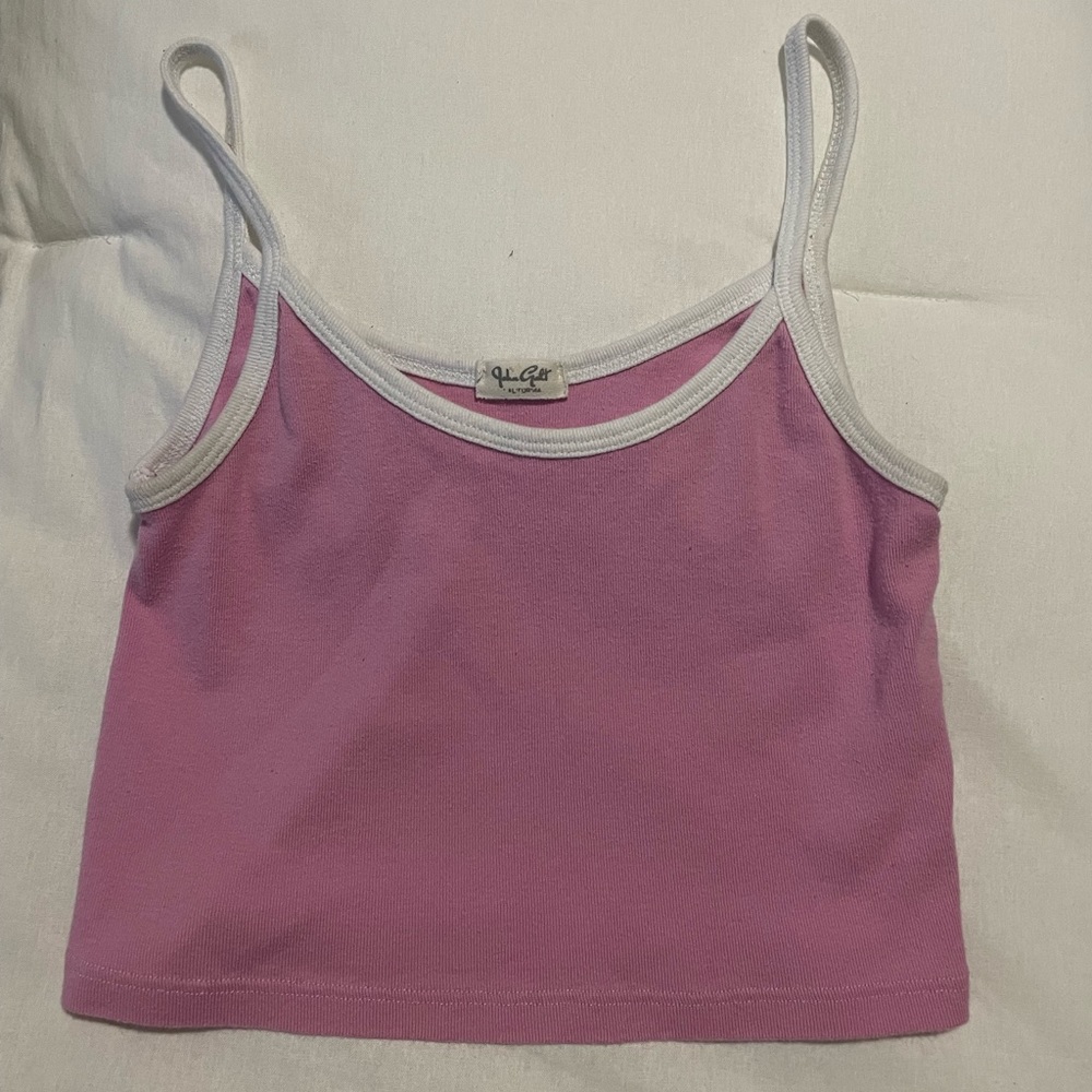Brandy Melville Pink Crop Tank Top